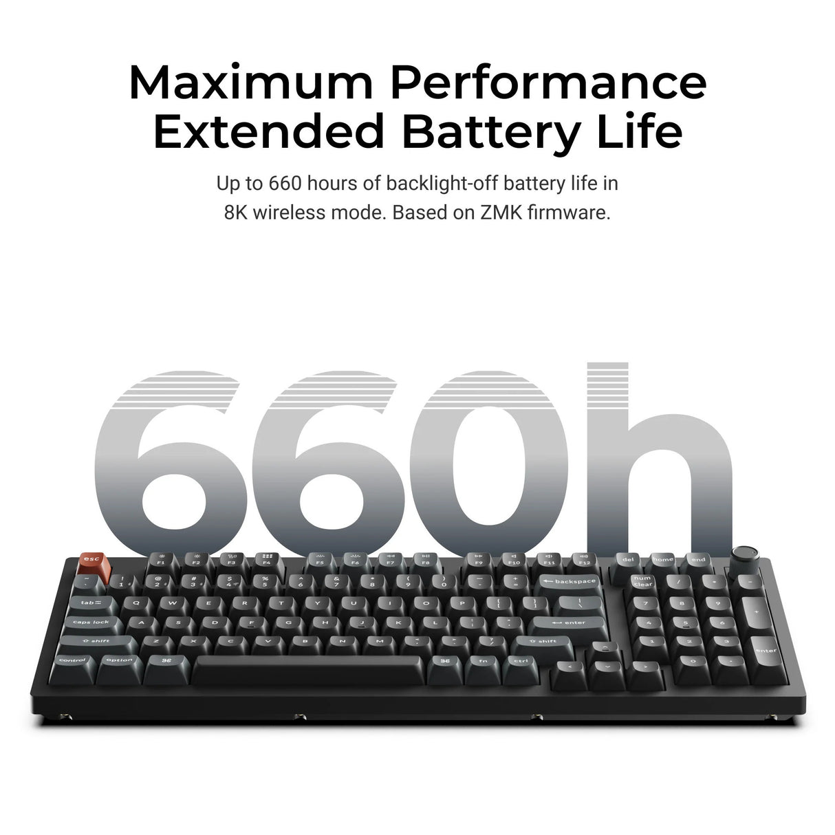 Keychron v5 ultra 8k wireless custom mechanical keyboard (zwart, us lay-out (qwerty), silk pom brown, 96%, rgb, hot swap, 2.4 ghz | bluetooth 5.3 | usb-c)