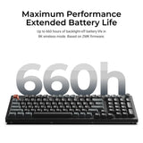 Keychron v5 ultra 8k wireless custom mechanical keyboard (zwart, us lay-out (qwerty), silk pom brown, 96%, rgb, hot swap, 2.4 ghz | bluetooth 5.3 | usb-c)