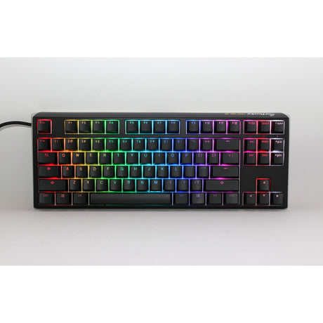 Ducky One 3 Classic TKL RGB mechanische Tastatur (Schwarz, US-Layout (QWERTY), Cherry MX Speed Silver, 80 % (TKL), RGB-LEDs, Double-Shot PBT, Hot-Swap-fähig, Quack-Mechanik)