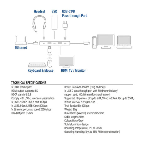 Dockingstation Act AC7095 Grau