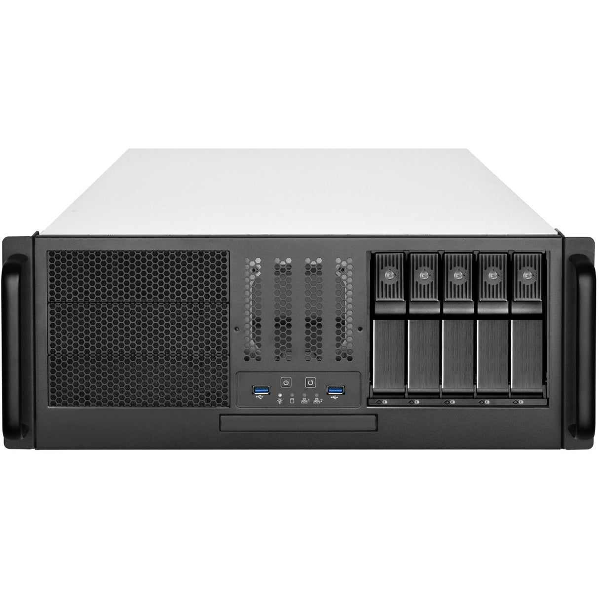 Silverstone RM41-H08 Rackgehäuse (schwarz | 2x USB-A 3.2 (5 Gbit s))