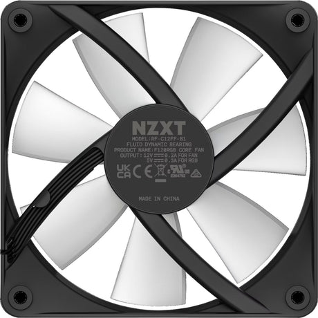 Nzxt f120 RGB Core Gehäuselüfter (schwarz, 120 x 120 x 26 mm, PWM, ohne Controller)