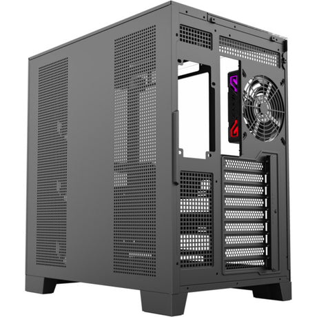 Xyz PC Gear Tesseract A-RGB Midi-Tower-Gehäuse (Schwarz | 2x USB-A | 1x USB-C | RGB | Gehärtetes Glas)