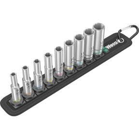 Wera Belt A Deep 1 Steckschlüsselsatz, 1 4 Steckschlüssel (schwarz, 9-teilig)