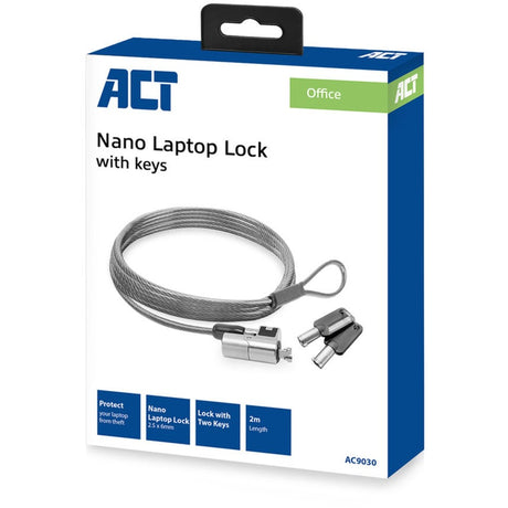 Laptopschloss act ac9030 grau 2000 mm