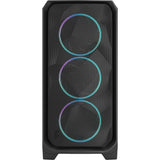 Fractal Design Meshify 3 XL RGB Big Tower Gehäuse (schwarz | 2x USB-A | 1x USB-C | RGB | gehärtetes Glas)