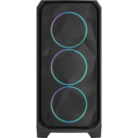 Fractal Design Meshify 3 XL RGB Big Tower Gehäuse (schwarz | 2x USB-A | 1x USB-C | RGB | gehärtetes Glas)