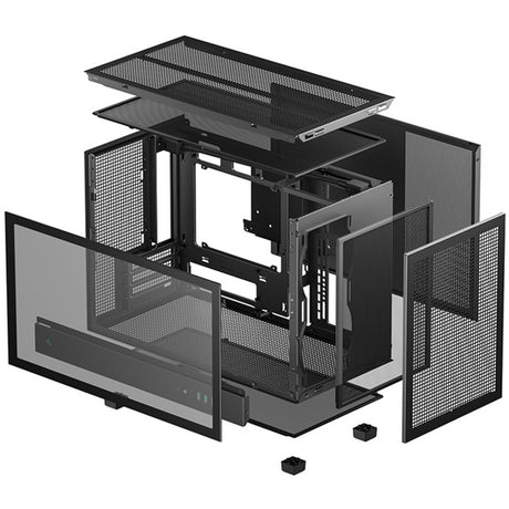 Deepcool ch260 mini tower behuizing (zwart | 2x usb-a | 1x usb-c | tempered glass)