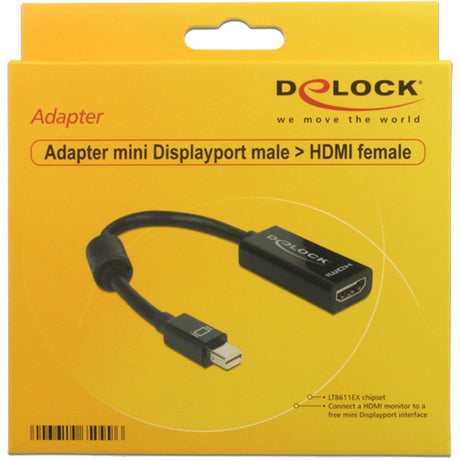 Delock Mini DisplayPort 1.1 > HDMI Adapter (schwarz, 12,7 Zentimeter)