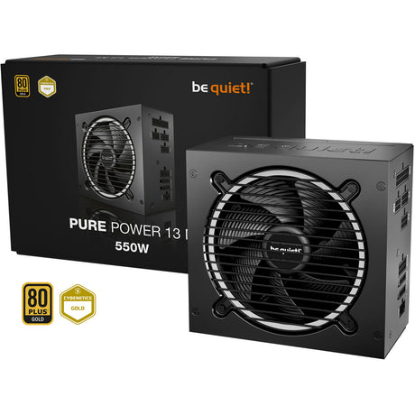 Ruhig sein! Pure Power 13 m modulares 550-Watt-Netzteil (schwarz, 1x 12V-2x6, 2x PCIe)