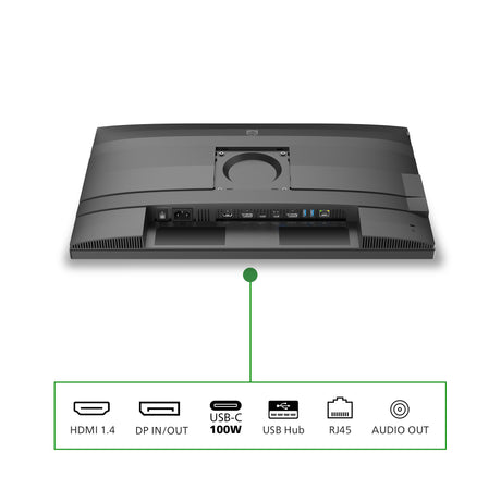 Philips 24b2g5301 23.8 monitor (zilver zwart, vga, hdmi, displayport, usb-c, lan, audio, 100 hz)
