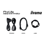 Iiyama prolite xb2497hsu-b1 23.8 monitor (zwart, 120 hz, hdmi, displayport, usb-c, audio)