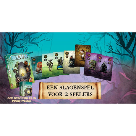 White Goblin Games Claim-Kartenspiel (Niederländisch, 2 Spieler, 25 Minuten, ab 10 Jahren)