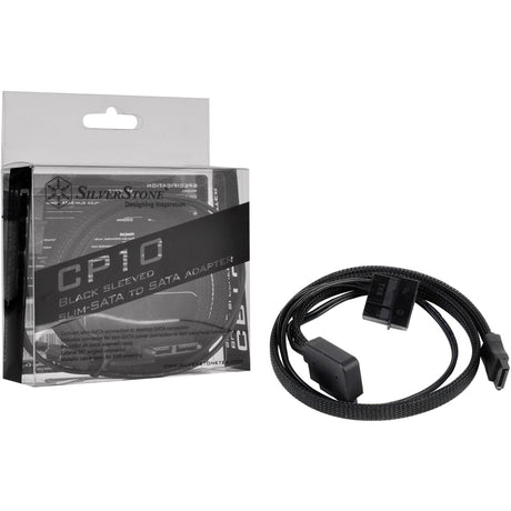 Silverstone Slim SATA 2-in-1 Datenkabel + Netzteil (schwarz, CP10)