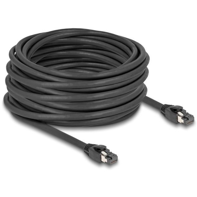 Delock Netzwerkkabel S FTP, RJ-45 mit Cat.8.1 (schwarz, 15 Meter)