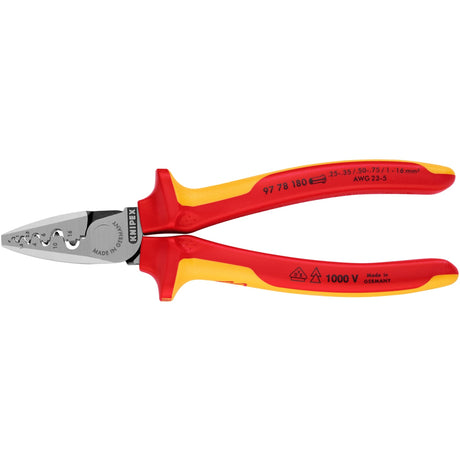 Knipex 97-Serie – Crimpzange – 180 mm – VDE-Isolierung – ergonomisch
