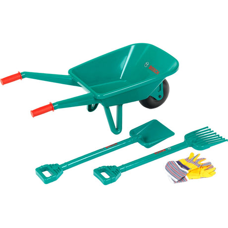 Theo Klein Bosch Gartenspielset mit Schubkarrenspielgerät (4-teilig)