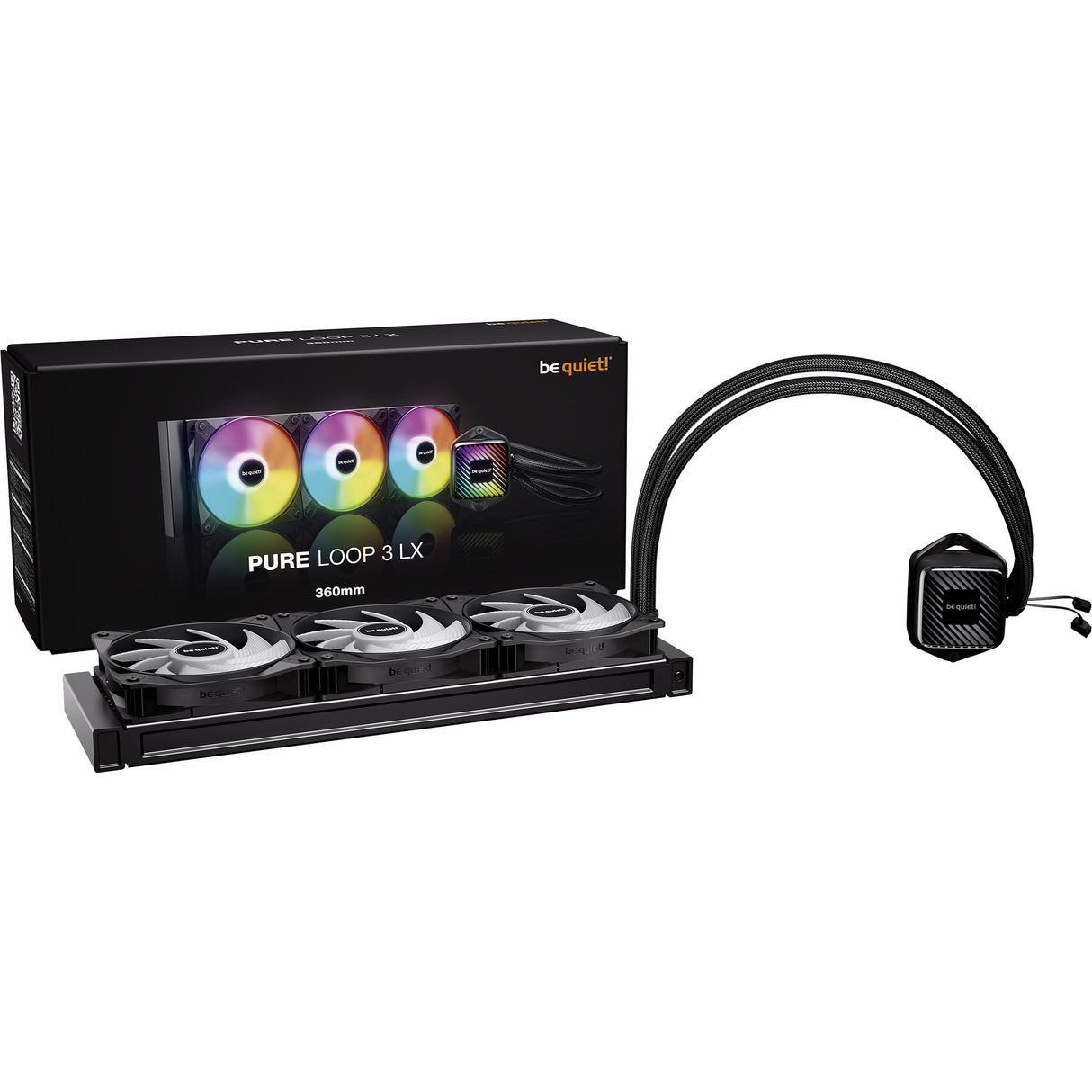 Ruhig sein! Pure Loop 3 lx 360 Wasserkühlung (schwarz, pwm)