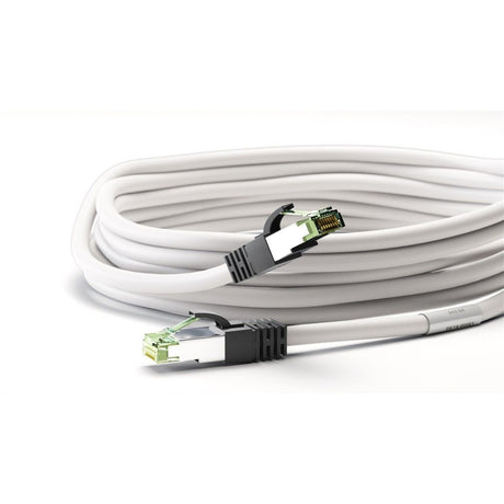 Goobay Netzwerkkabel Kat.8.1 S FTP (weiß, 0,5 Meter)