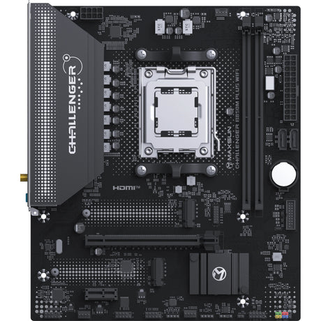 Maxsun MS-Challenger B850M Plus WiFi Sockel AM5 Mainboard (schwarz, RAID, GB-LAN, WLAN, BT, Sound, µATX)