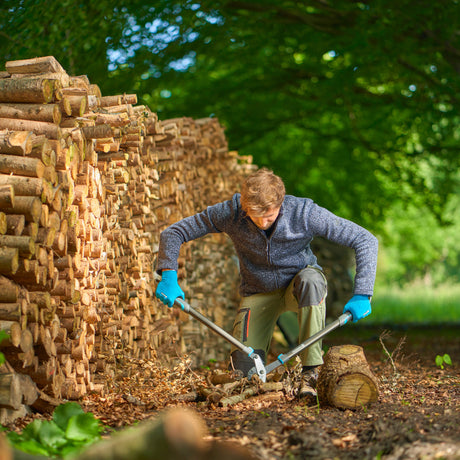 Gardena Amboss-Gartenschere Energycut Pro L, mit Ambossschliff (grautürkis, 75cm, für trockenes Holz)