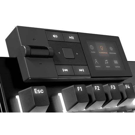 Ruhig sein! Dark Mount Silent Tactile RGB mechanische Gaming-Tastatur (schwarz, US-Layout (QWERTY), Silent Tactile, 100 %, Argb, PBT Double-Shot-Tastenkappen, Media Dock)