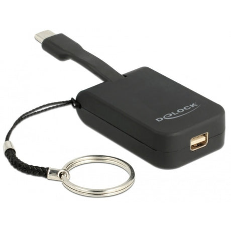 Delock USB-C > Mini Display Port Adapter Schlüsselanhänger (schwarz, 4k 60hz)