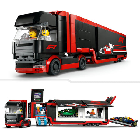 Lego City F1 Truck mit RB20 und AMR24 F1® Cars Spielset – 60445