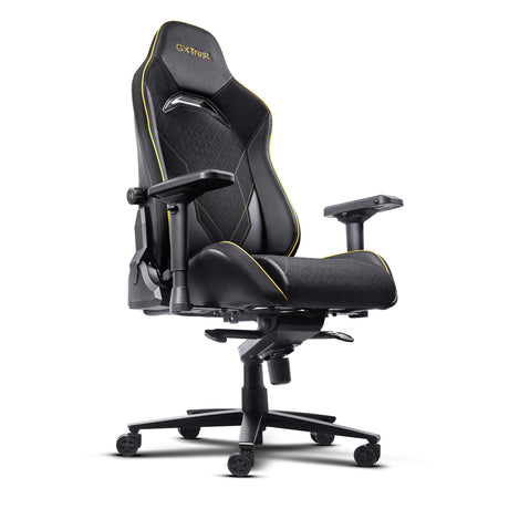 Trust GXT 721 Ruya Pro Premium bequemer Gaming-Stuhl (Schwarz Gelb)