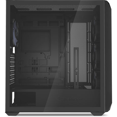 Sharkoon AK3 RGB Midi-Tower-Gehäuse (schwarz | 2x USB-A | 1x USB-C | RGB | gehärtetes Glas)