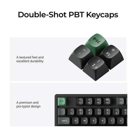 Keychron k8 ultra 8k wireless custom mechanical keyboard (zwart, us lay-out (qwerty), apex red, 80% (tkl), rgb leds, osa double-shot pbt, usb-c | 2.4 ghz | bluetooth 5.2)