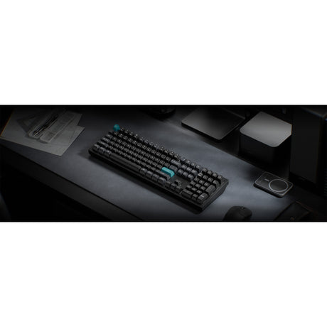 Keychron Q6 Ultra-M4 8K kabellose, benutzerdefinierte mechanische Tastatur (schwarz, US-Layout (QWERTY), Seidenpom-Banane, 100 %, RGB, Hot-Swap, 8K, 2,4 GHz Bluetooth 5.2 USB-C)