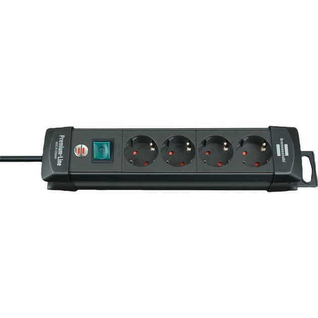 Brennerstuhl premium-line 4x Steckdosenleiste (schwarz, 1951140100, für 4 Stecker, 1,8 m)
