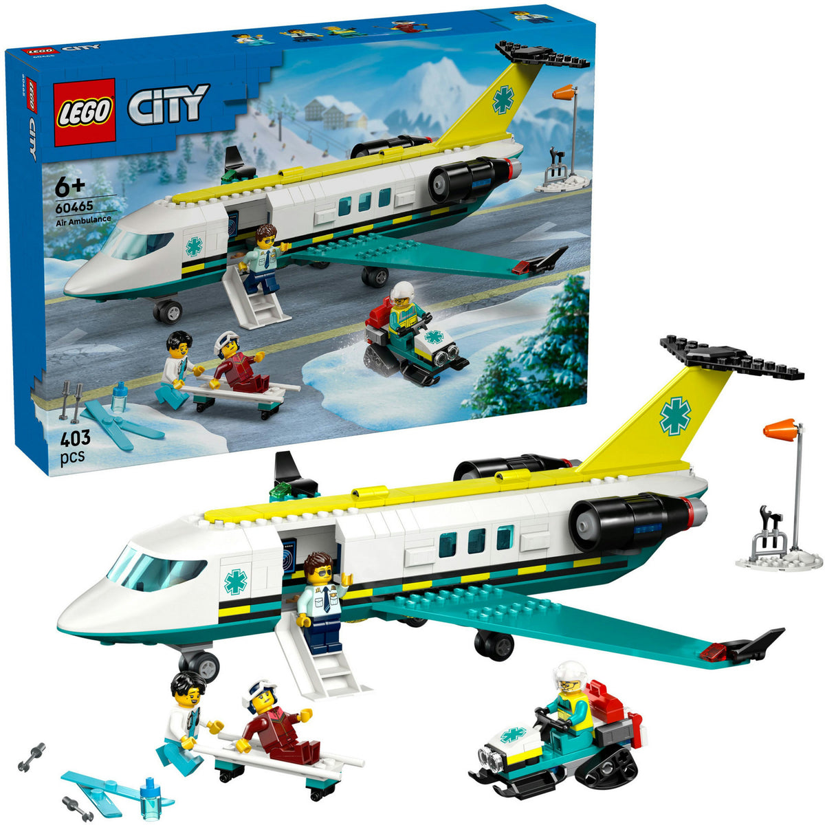 Lego® City Ambulanzflugzeug, Spielzeugflugzeug – 60465