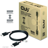 Club 3D DisplayPort 2.1 Vesa DP80 zertifiziertes Kabel Stecker-Stecker (Schwarz, 1,2 Meter, 4K 240 Hz, 8K 60 Hz, 80 Gbit/s)