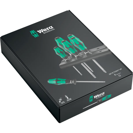 Wera 367 6 Torx HF Schraubendreher-Set Kraftform Plus + Rack (schwarz grün, 6-teilig)