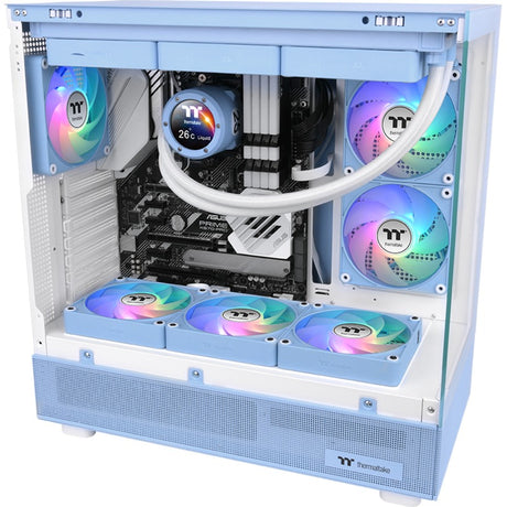 Thermaltake CT120 EX Reverse Argb Sync PC-Lüfter Hydrangea Blue (3-Lüfter-Pack) Gehäuselüfter (hellblau, 3 Stück, 120 x 120 x 25 mm, PWM)
