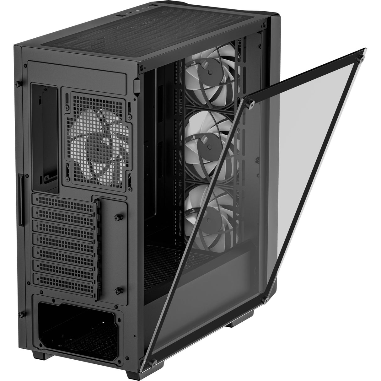 Deepcool cc560 v2 Midi-Tower-Gehäuse (schwarz | 2x USB-A | gehärtetes Glas)