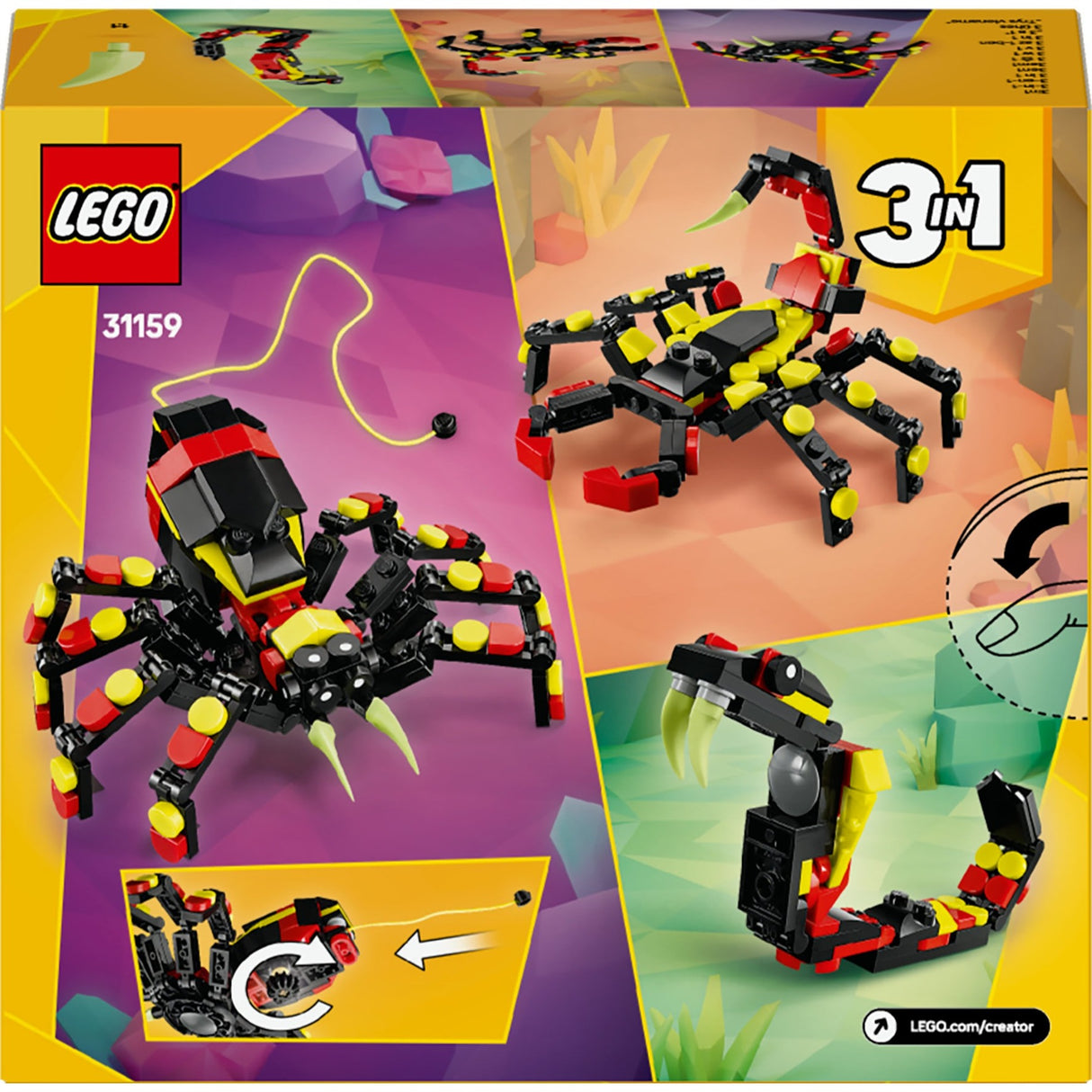 Lego Creator 31159 Wilde Tiere: Aufregende Spinne