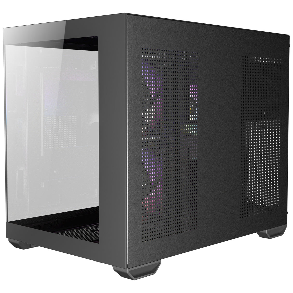 Antec cx600m argb Mini-Tower-Gehäuse (schwarz | 3x USB-A | gehärtetes Glas)