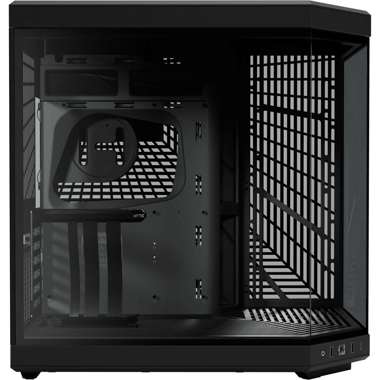 Hyte y70 Midi-Tower-Gehäuse (schwarz | 2x USB-A | 1x USB-C | gehärtetes Glas)
