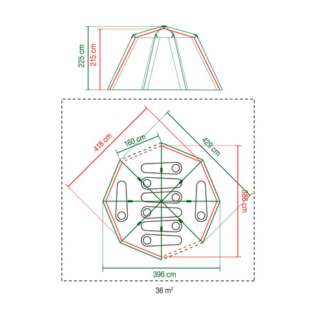Coleman Octagon 8 Zelt (grau)