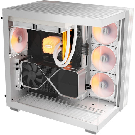 Ruhig sein! Light Base 600 dx Midi-Tower-Gehäuse (weiß | 2x USB-A | 1x USB-C | RGB | gehärtetes Glas)