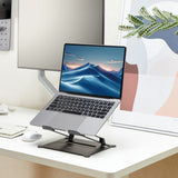 Act Connectivity Laptopständer, Aluminium, klappbar, stufenlos höhenverstellbar (schwarz)