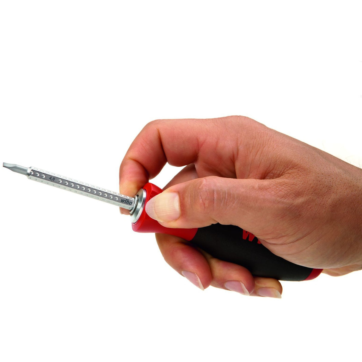 Wiha Schraubendreher mit Wechselklingen-Set System 6 (schwarz rot, 9-teilig, inkl. Rolltasche)