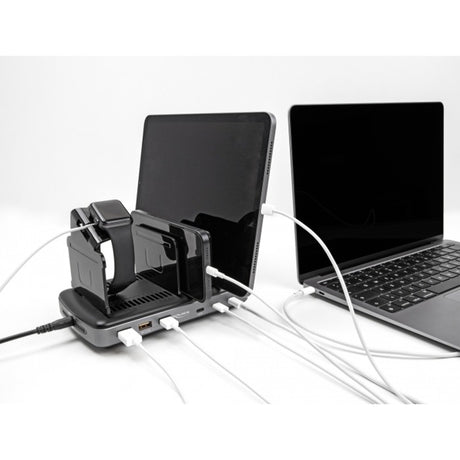 Delock USB-Ladestation mit 3 x USB Typ-C PD + 3 x USB Typ-A (112 W) (grau schwarz)