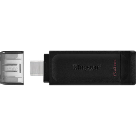 Kingston Data Traveler 70 64 GB USB-Stick (schwarz, dt70 64 GB, USB-C 3.2 Gen 1)