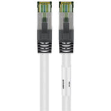 Goobay Netzwerkkabel Kat.8.1 S FTP (weiß, 0,5 Meter)