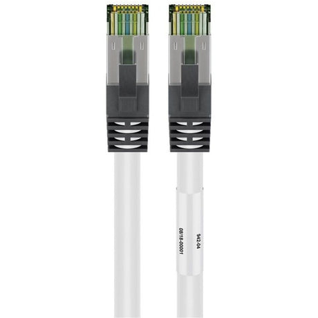 Goobay Netzwerkkabel Kat.8.1 S FTP (weiß, 0,5 Meter)