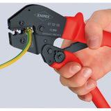 Knipex Crimpzange 97 52 06 (rot schwarz, Ovalcrimp, Öffnungsfeder)
